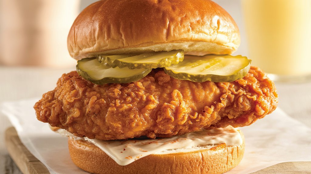pickle brined fried chicken sandwich
