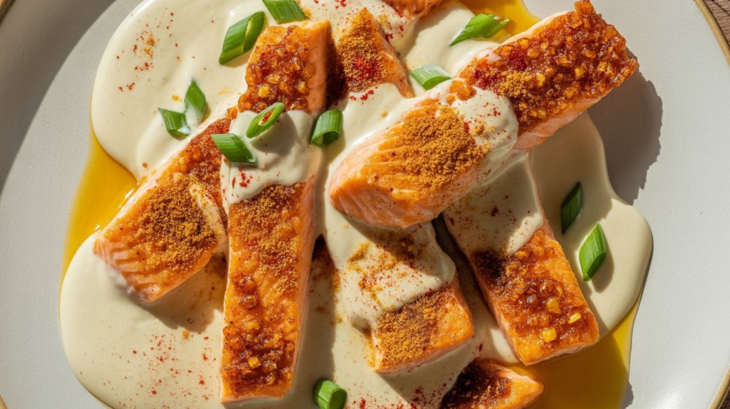 sugar crusted salmon sauce