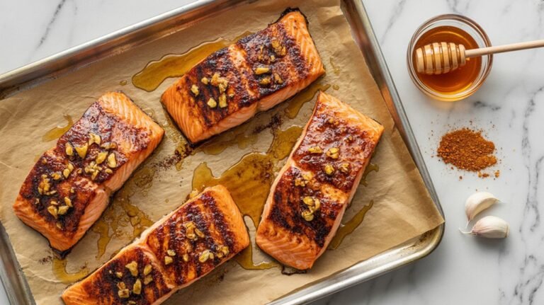 sweet spicy honey salmon