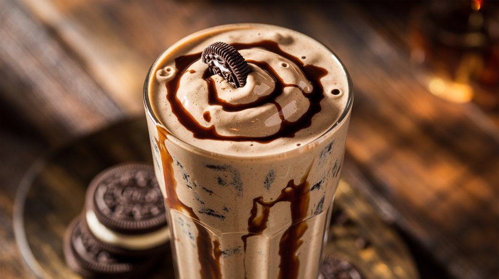 blended coffee ice oreo shake