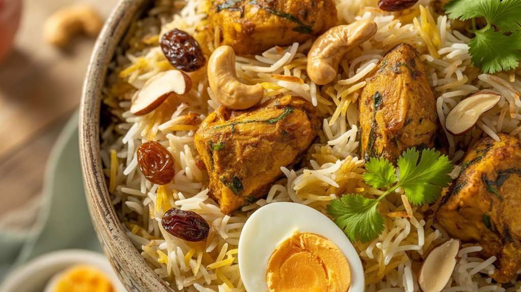 saffron chicken layered biryani