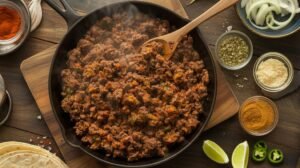 sizzling homemade taco seasoning