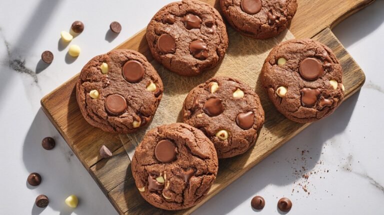 decadent double chocolate cookies