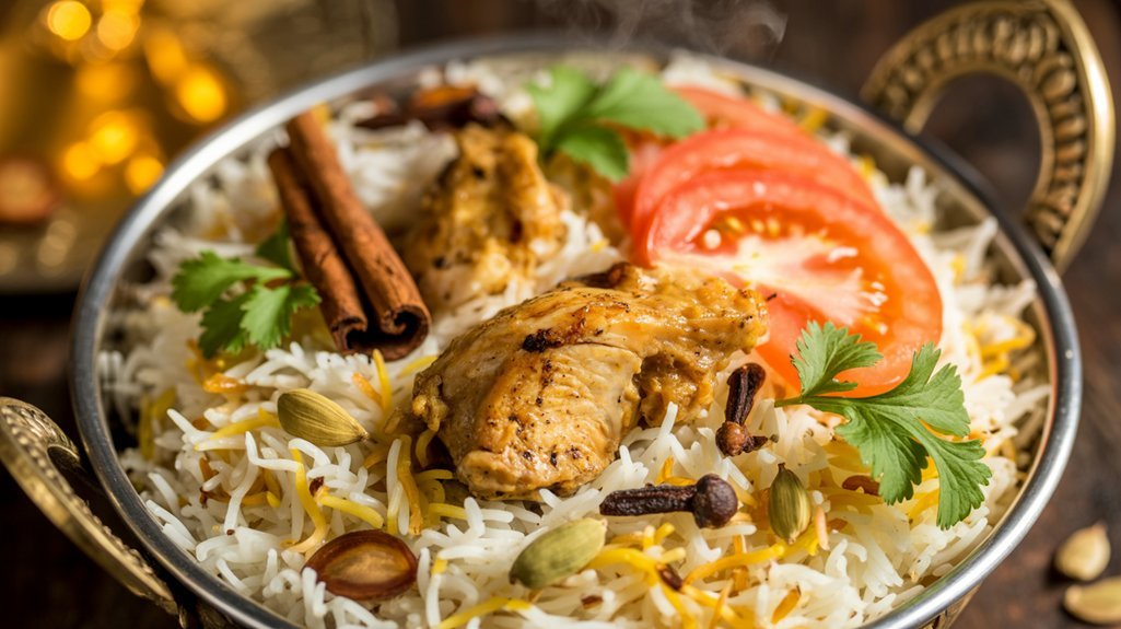 saffron chicken biryani bake